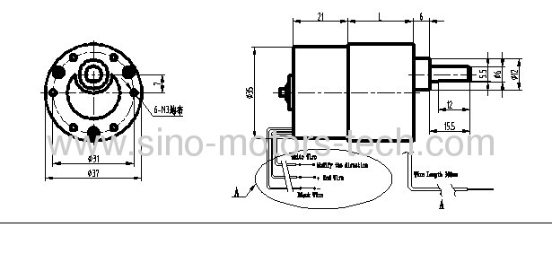 37mm BLDC Gear Motor with Encoder