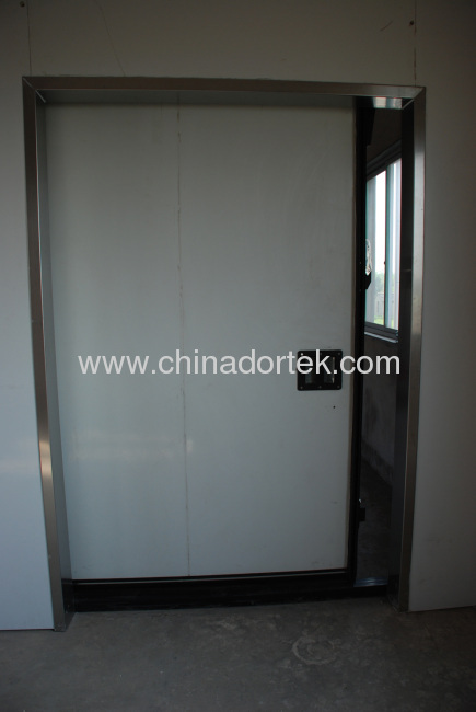 middle type sliding freezer doors with coated steel door panels