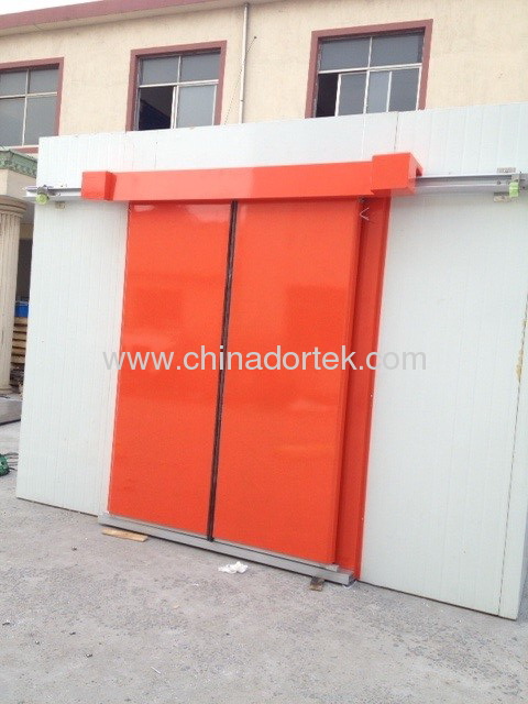 electrical bi-parting sliding freezer doors