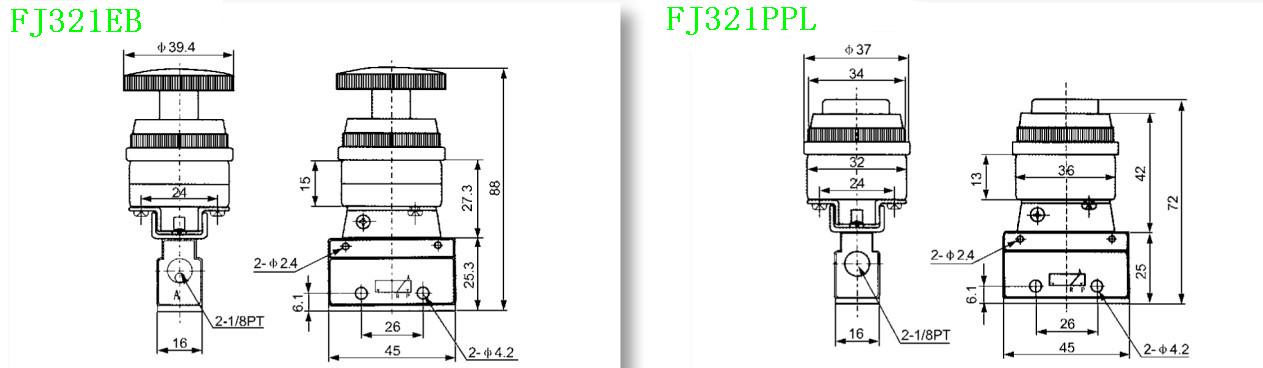 FJ push-button Mechanical Valve