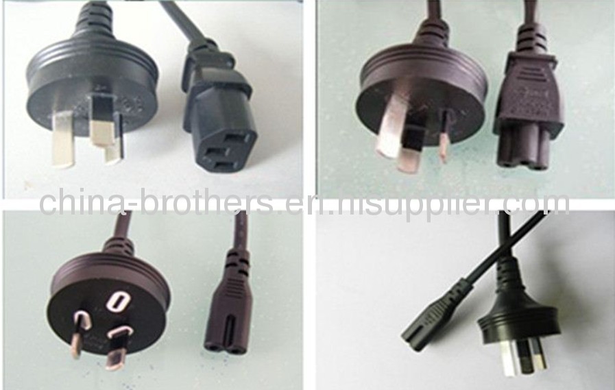 Australia 7.5-10A power supply cord SAA approved Electrical Plug 3-pole plug