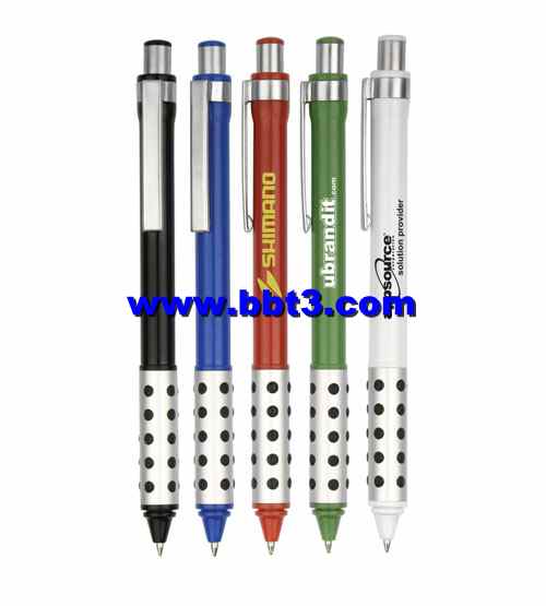 Promotional ballpen with special dot rubber grip