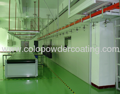 automatic powder painting linepowder painting lineElectrostatic Spraying Process 