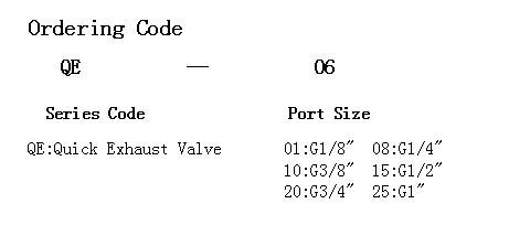 QE Series Quick Exhaust Valve 