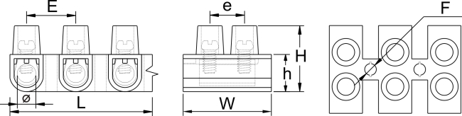 U(W)Type/PE/PP/PA Terminal block