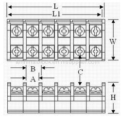 Din Rail Mounted Terminal Block (TR-40)