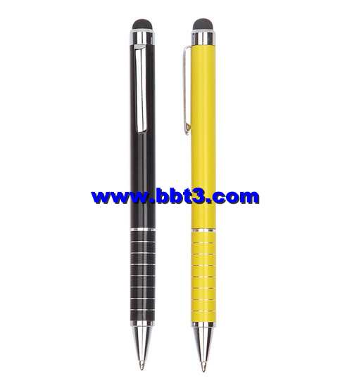 Promotional metal stylus ballpen with shinning accessories