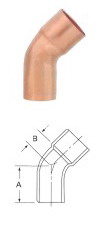 FTG XC copper pipe fitting for air condition 45°elbow