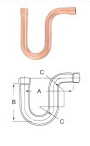 Copper Fitting P-Trap Connectiion CXC