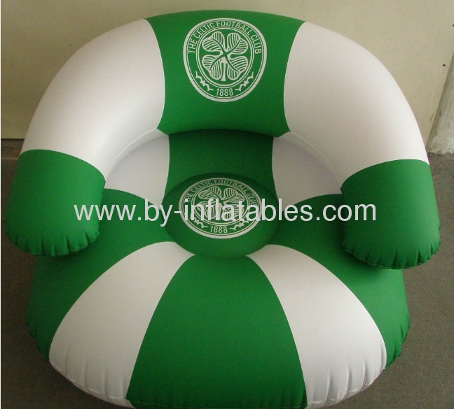 Inflatable comfortable chair in livingroom