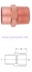 C X M copper pipe fitting adapter male