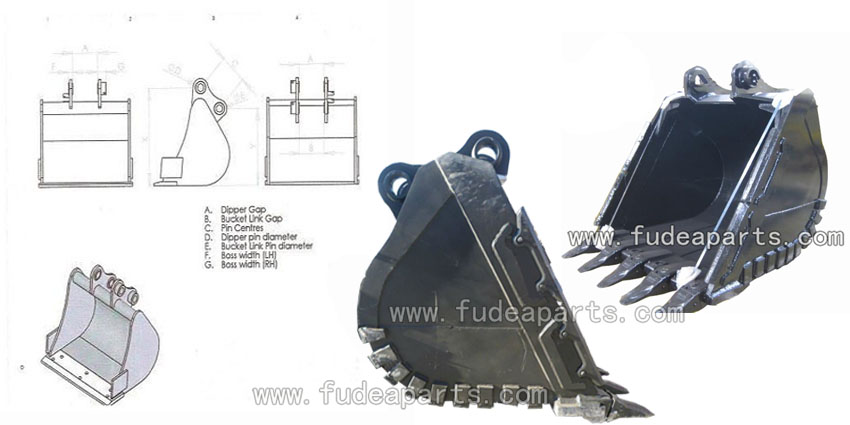 Excavator part doosan / daewoo excavator rock bucket