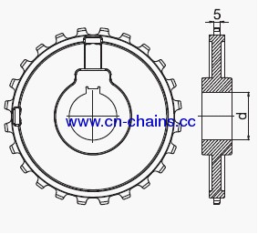 Plastic conveyor sprocket 24T