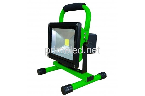 20W 2200mAh Battery Green Stand Rechargeable LED Flood Light