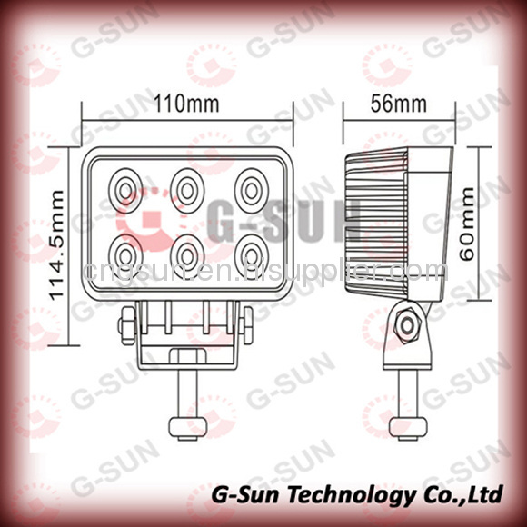 2013 Guangdong latest style 18w auto led work light