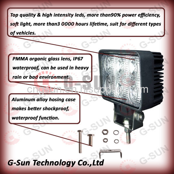 2013 Guangdong latest style 18w auto led work light