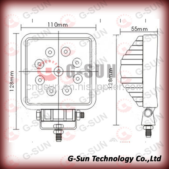 2013 Guangdongportable 27w vechile led work lamp