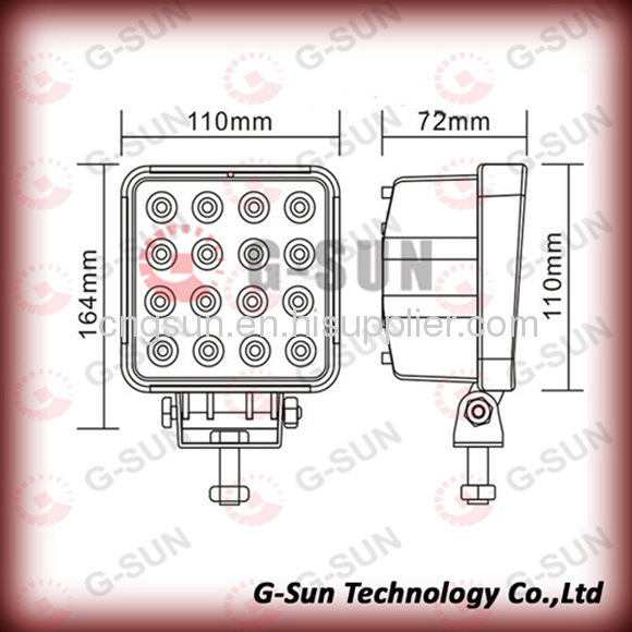 2013 Guangdong latest style 48w Vechile led work light