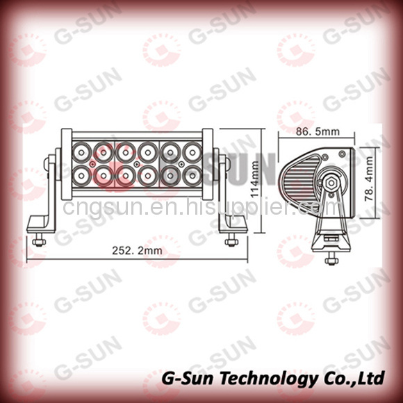 Super lighting DC 10-30V Wide voltage inputting 36w led light bar