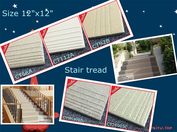 unglazed grey stairs step tiles -04