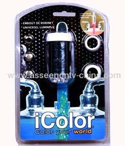 Led discoloration faucet heterochrosis temperature control led faucet color light