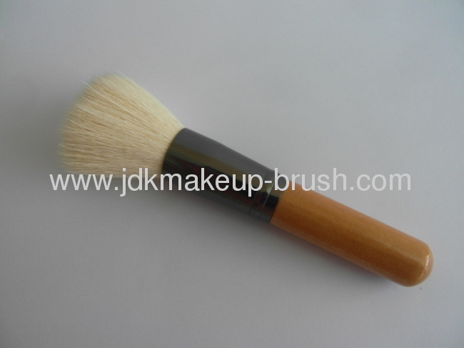 Flat Top Goat hair Powder Brush with natural wooden handle