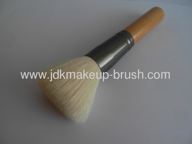 Flat Top Goat hair Powder Brush with natural wooden handle