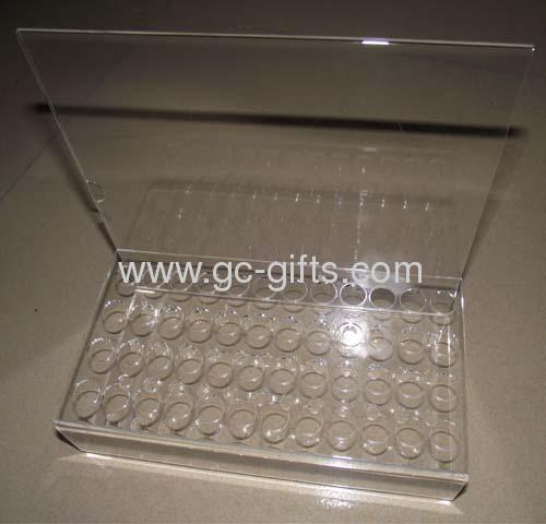 Acrylic Cosmetic display with sign holder for lipstick