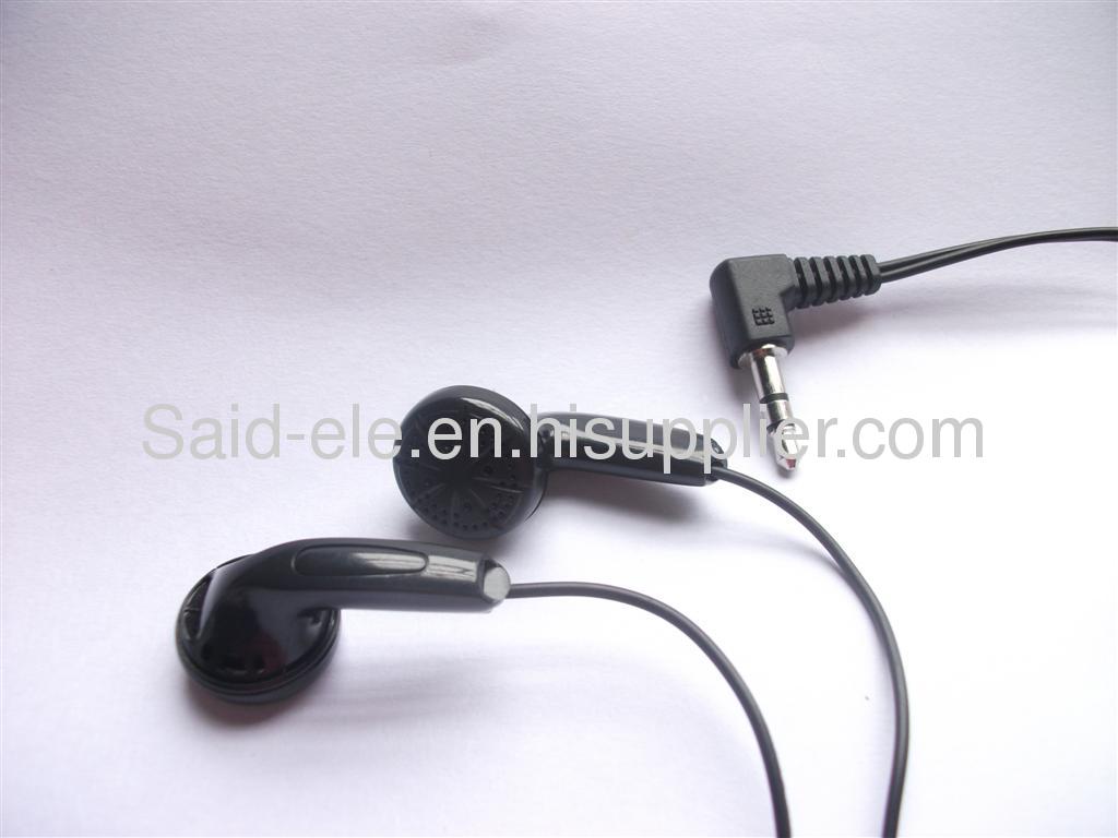 Black stereo disposable earphone