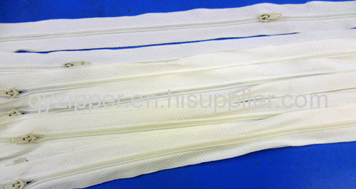 3# nylon zipper in raw color with P/L slider 115cm easy for bedding and other DIY projects