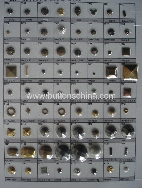 Round metal hot fix studs