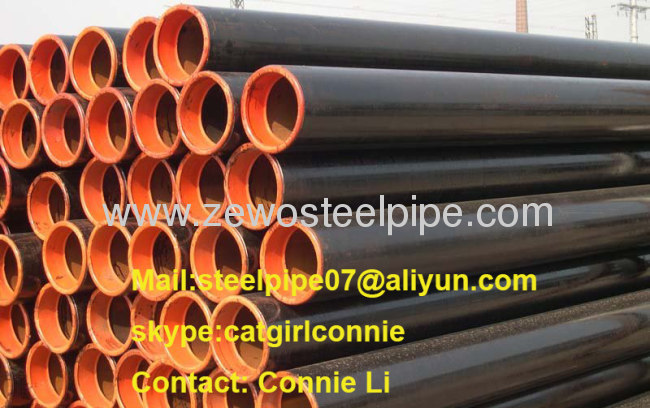 API 5L seamless steel pipes with beveled end and plastic cap