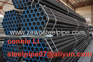 API 5L seamless steel pipes with beveled end and plastic cap