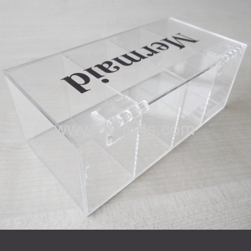 4-compartment clear acrylic box 