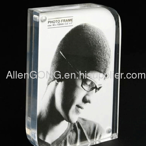 Hot !! Clear Custom Exquisite Acrylic Magnet Photo Frame