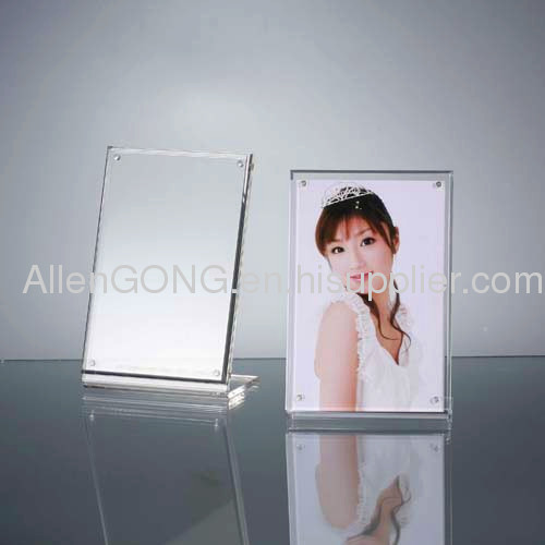 Hot !! Clear Custom Exquisite Acrylic Magnet Photo Frame