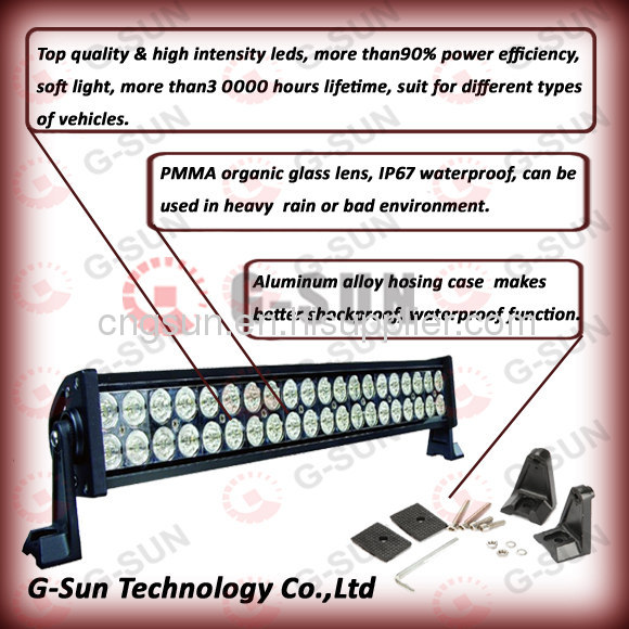 120W spotlight & floodlight SUV/truck/Excavator headlight led light bar 