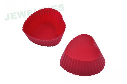 Eco-friendly4cupsSilicone heart baking pans