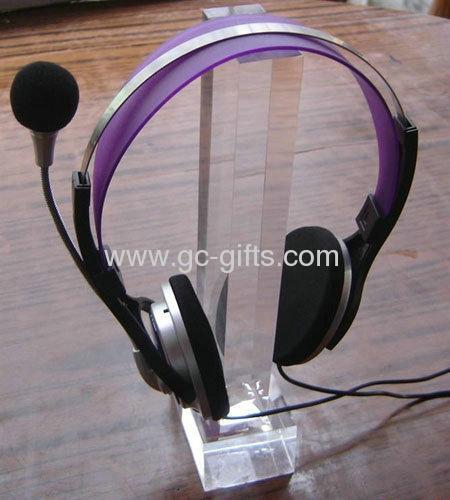 Custom clear Acrylic headphone holder stand