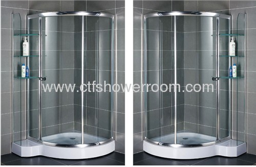 Polished aluminum alloy frame shower shower enclosure