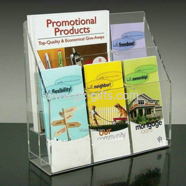 Popular leaflet holder/Lucite literature Holder/Acrylic Brochure Display 