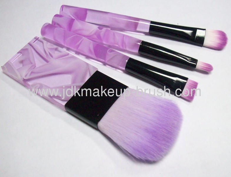 4PCS Best Promotional Cosmetic Makeup Brush set with Acrylic Handle