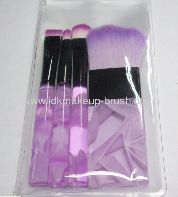 4PCS Best Promotional Cosmetic Makeup Brush set with Acrylic Handle