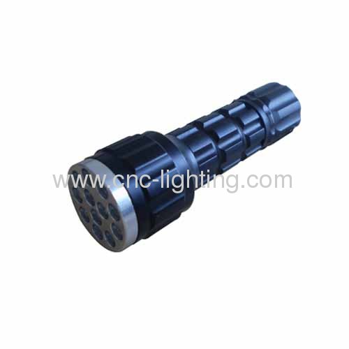 12 UV-395nm LEDs flashlight in aluminium