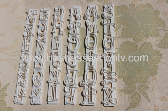 Letters Shape Cake Frill Cutter Embossing Cutters Mold Alphabet Numbler letter cookie
