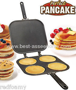 Perfect quick 4 four holes cups / circles / rounds carbon steel fluffy pancake maker pan as seen on TV