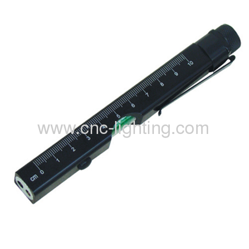 Shockproof and waterproof 1 LED+1laser level penlight in aluminium