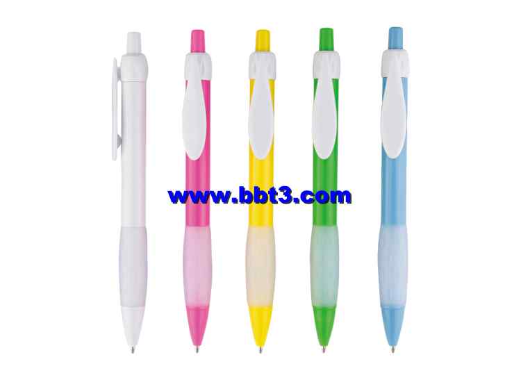 Promotional plastic ballpen with raindrop shape clip