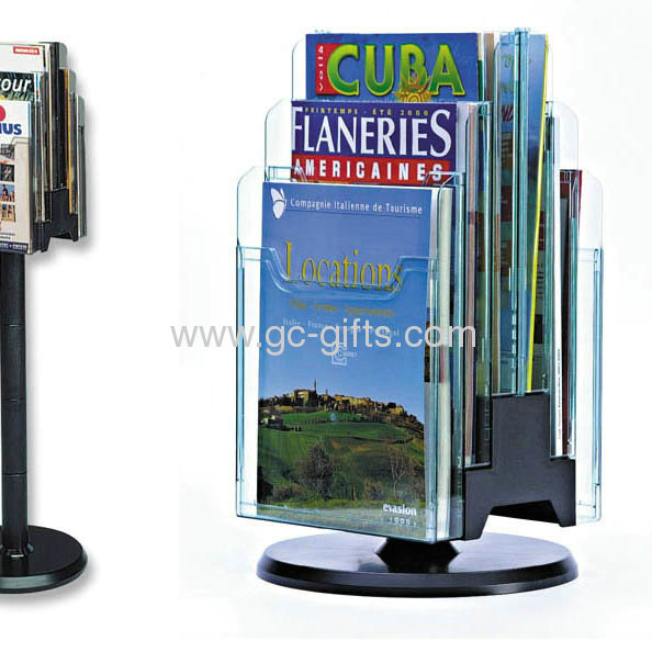 Multifunctional floor magazine rack