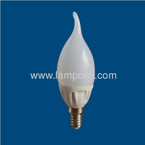 400LM E14 4W F37 Ceramic Housing and Glass Cover LED Bulb 